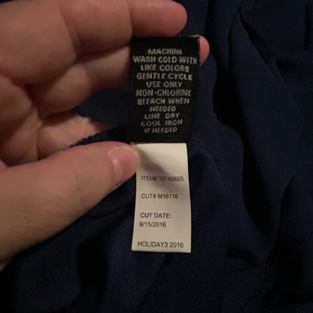 Torrid navy chiffon ss lace yoke midi dress - Picture 9 of 12